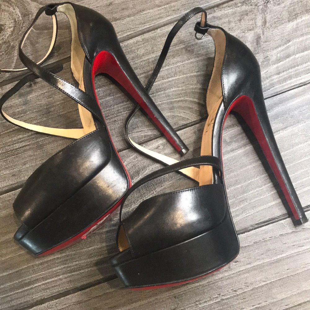 Tower Sky High Platform Peep Toe High Heels - Picture 8 of 8